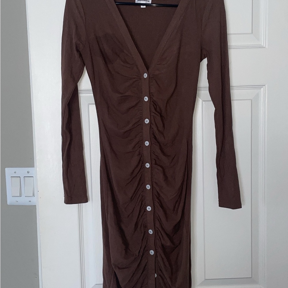 Superdown grace button front down chocolate brown. Perfect condition